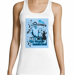 Musculosa Deportiva Disco Clubbing Music Addicted - comprar online