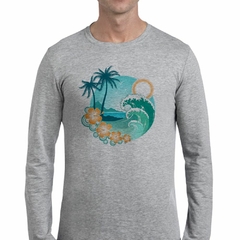 Remera Manga Larga Playa Palmeras Olas Sol Summer Viaje - comprar online