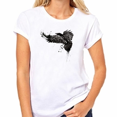 Remera Cuervo Volando Dibujo - comprar online