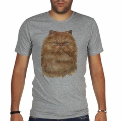 Remera Gato Persa Pintura Art M2