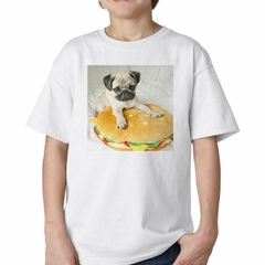 Remera Pug Arriba De Una Hamburguesa #1 en internet