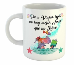 Taza Libro Dia Mundial Frase Book Para Viajar - comprar online