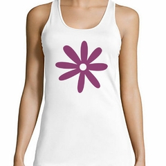 Musculosa Deportiva Flor Violeta Vector