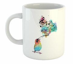 Taza Musica Ave Watercolor Art Music Color