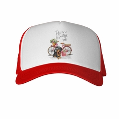 Gorra Life Is A Beautifull Ride Perro Bici en internet