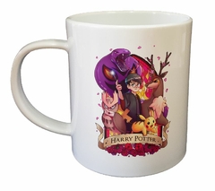 Taza Harry Potter Flores Varita Lechuza - comprar online