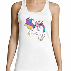 Musculosa Deportiva Unicornio Feliz Colores Art