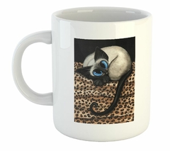 Taza Gato Siames Acostado Pintura