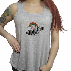 Musculosa Unicorn Dream Big Rainbow