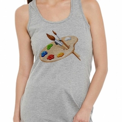 Musculosa Deportiva Pinturas Pincel Colores Art