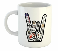 Taza Bandas Rock Varias Beatles Stones Kiss