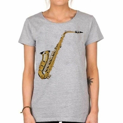 Remera Saxofon Musica Instrumento - tienda online