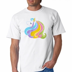 Imagen de Remera Cara De Unicornio Con Pelo Largo De Color