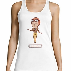 Musculosa Deportiva Amelia Earhart Aviadora Dibujo Art - comprar online