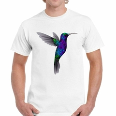 Remera Colibri Azul Violeta Verde Gris - TiendaCubik