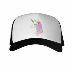 Gorra Unicornio De Perfil Colores Flores M1 - comprar online