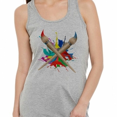 Musculosa Deportiva Pinceles Art Pintura Colores - comprar online