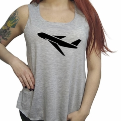 Musculosa Avion Plane Vector Silueta Viaje