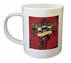 Taza Calavera Plumas El Texto Que Quieras M2 - comprar online