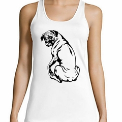 Musculosa Deportiva Perro Boxer Silueta Vector M2