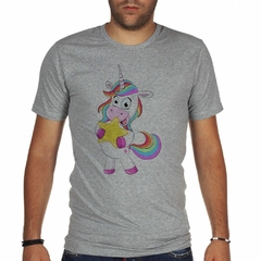 Remera Unicornio Feliz Con Una Estrella M2 - TiendaCubik