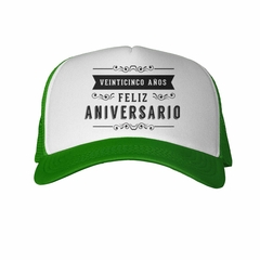 Gorra Feliz Aniversario 25 Años Casados - TiendaCubik