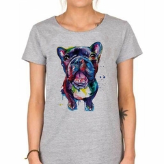 Remera Bulldog Art Watercolor M2 - TiendaCubik