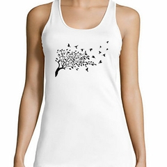 Musculosa Deportiva Pajaros Volando Del Arbol