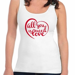 Musculosa Deportiva Corazon All You Need Is Love - comprar online