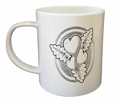 Taza Tattoo Corazones Hojas Art - comprar online