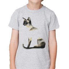 Remera Gato Siames Sentado Art Painting en internet