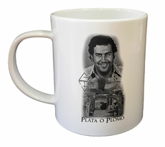 Taza Pablo Escobar Dibujo Plata O Plomo - comprar online