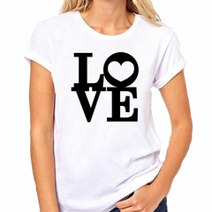 Remera Love Corazon Amor Te Amo - tienda online