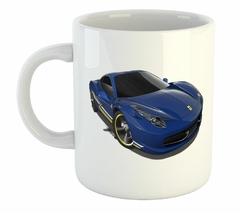 Taza Auto Azul Carrera Rapido