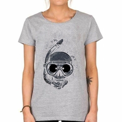 Remera Calavera Snorkel Padi Buceo Art - comprar online