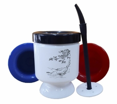 Mate Dibujo Luna Sombra De Arbol Con Un Pajaro - comprar online