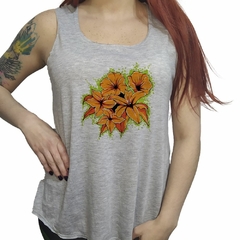 Musculosa Flores Naranjas Dibujo M2