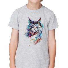 Remera Gato Persa Pintura Acuarela - TiendaCubik