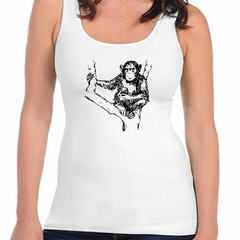 Musculosa Deportiva Chimpance En Arbol Vector - comprar online