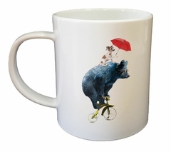 Taza Oso Con Un Perro En Bicicleta - comprar online