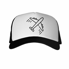 Gorra Avion Plane Negro Black Imagen Silueta - comprar online