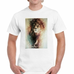 Remera Leon Caminando Pintura Acuarela - comprar online