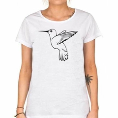 Remera Colibri Lineas Vector