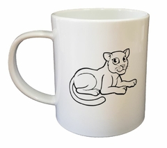 Taza Leopardo Animacion Dibujo Vector - TiendaCubik