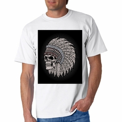 Remera Skull Aztec Feathers Calavera Plumas