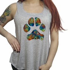 Musculosa Perro Huella Colores Art