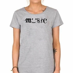 Remera Music Palabra Musica Notas Composicion - comprar online