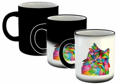 Taza Gato Pintura Varios Colores Art en internet