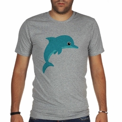 Remera Delfin Mar Oceano Turquesa - tienda online