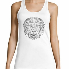 Musculosa Deportiva Leon Dibujo Lineas Art